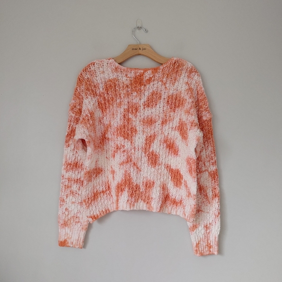 Anthropologie Pilcro Christian V-Neck Sweater Knit Size Medium Tie Dye - Picture 5 of 16